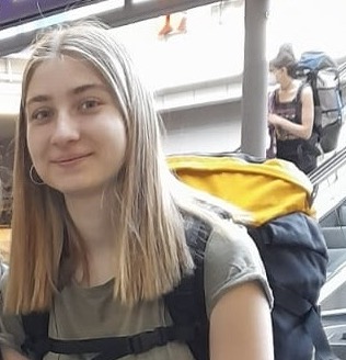 Charlotte on her Interrail journey