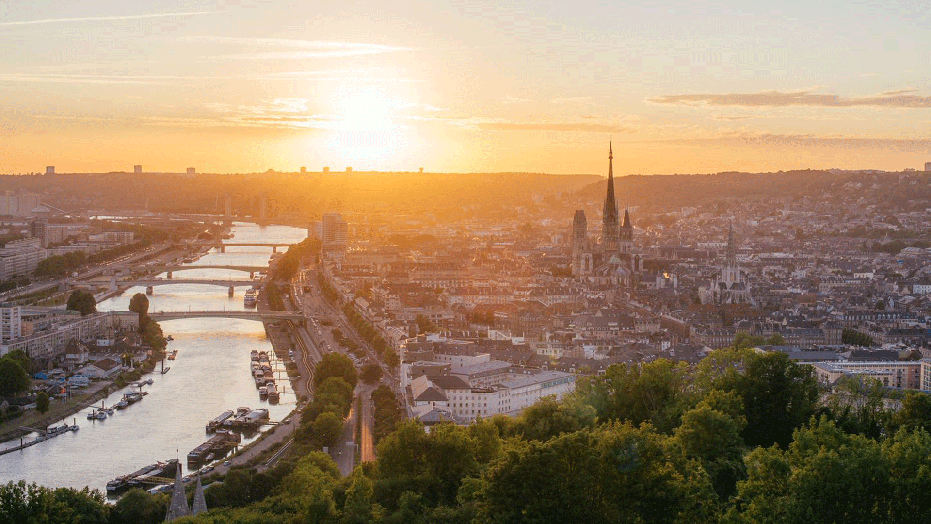 france-rouen-skyline-sunset