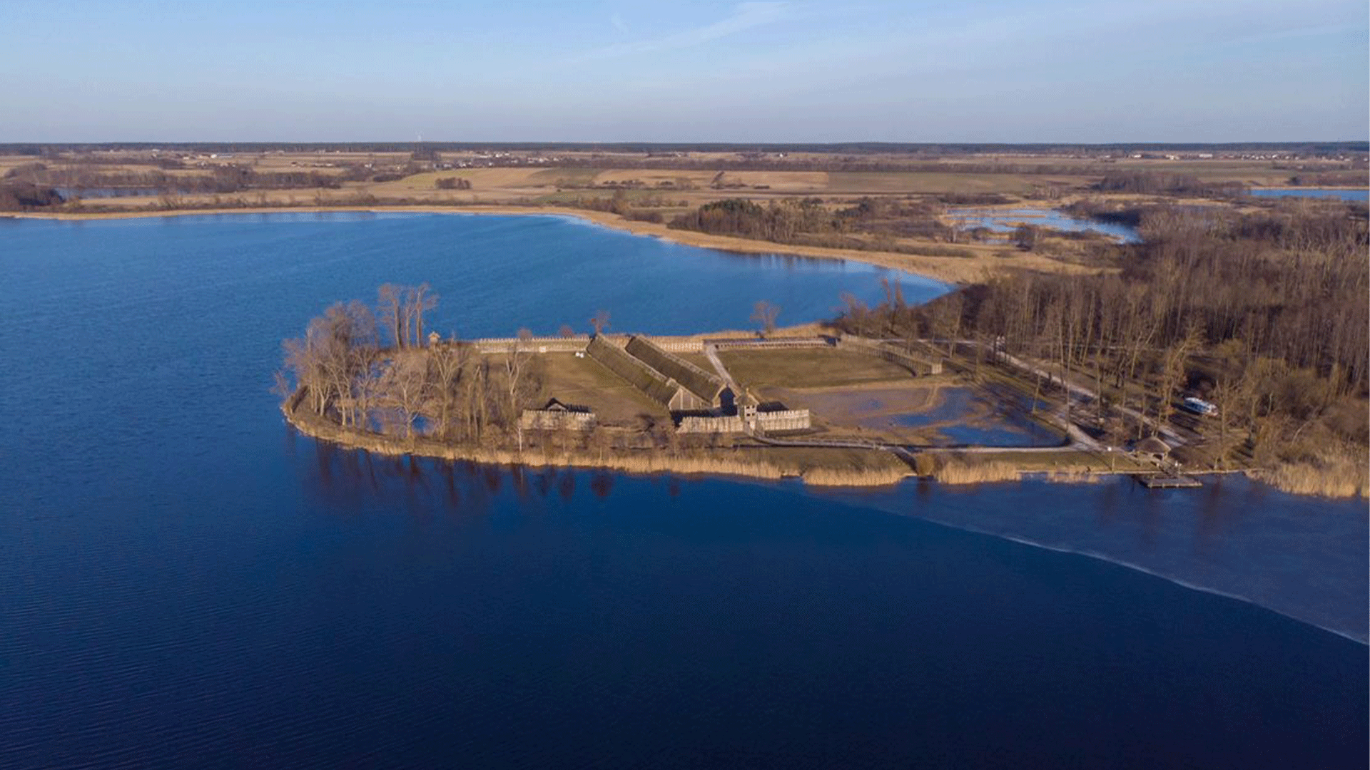 The historic settlement of Biskupin, Poland