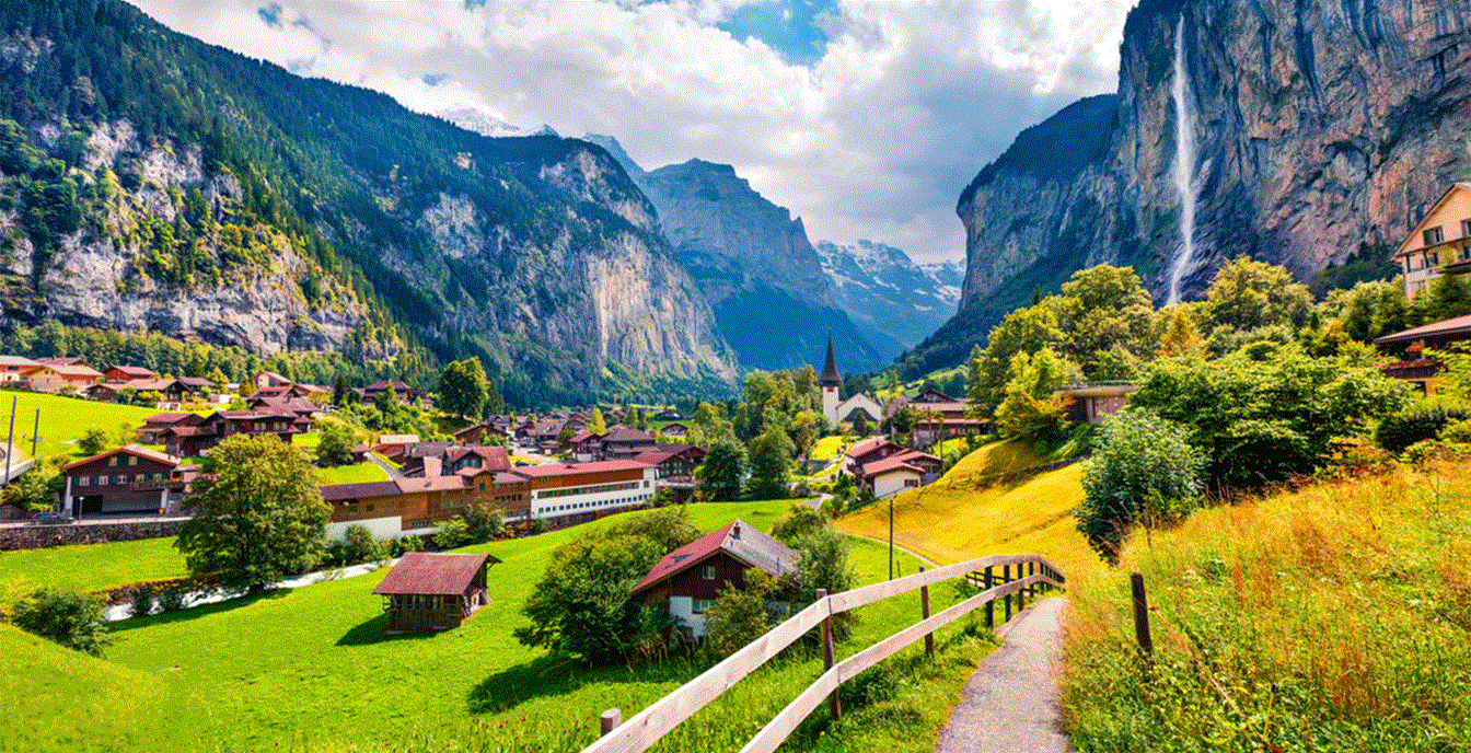 Landscape of Lauterbrunnen, Switzerland