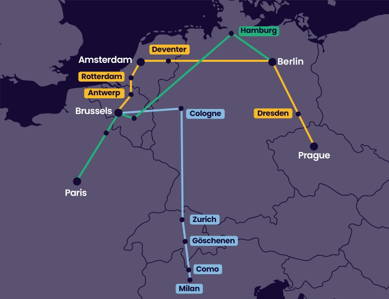 Mapa de European Sleeper