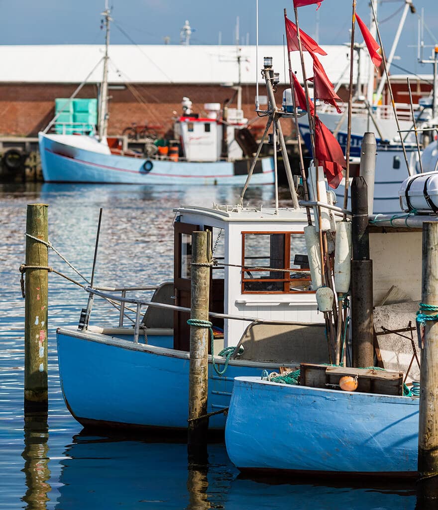 El puerto de Gilleleje, Dinamarca 