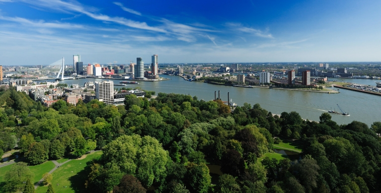 Luchtfoto van Rotterdam