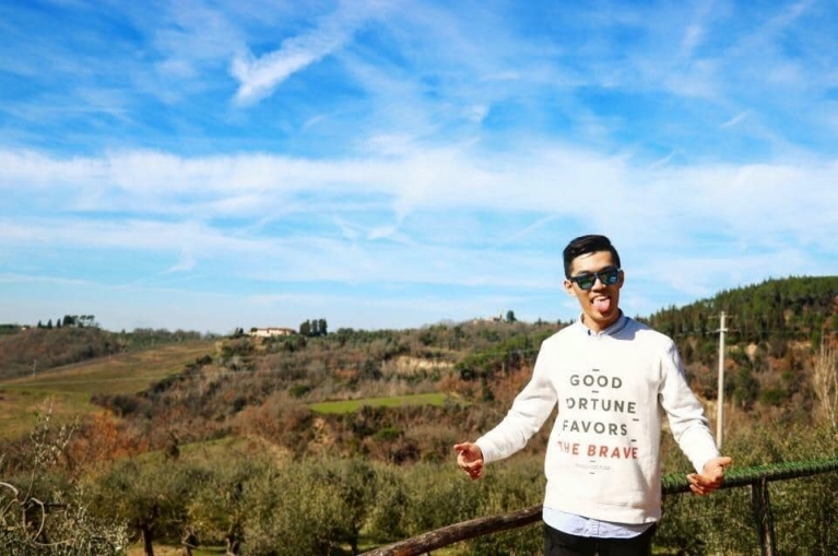 "Life is good in Tuscany! The food and the wine make you want to stay here forever."