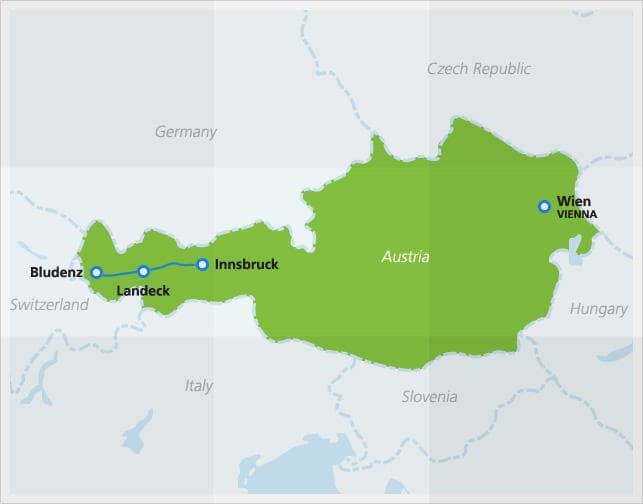 Map with Arlbergline