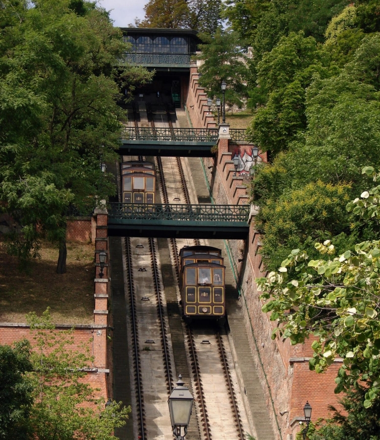     Funicular up Castle Hill, Budapest  