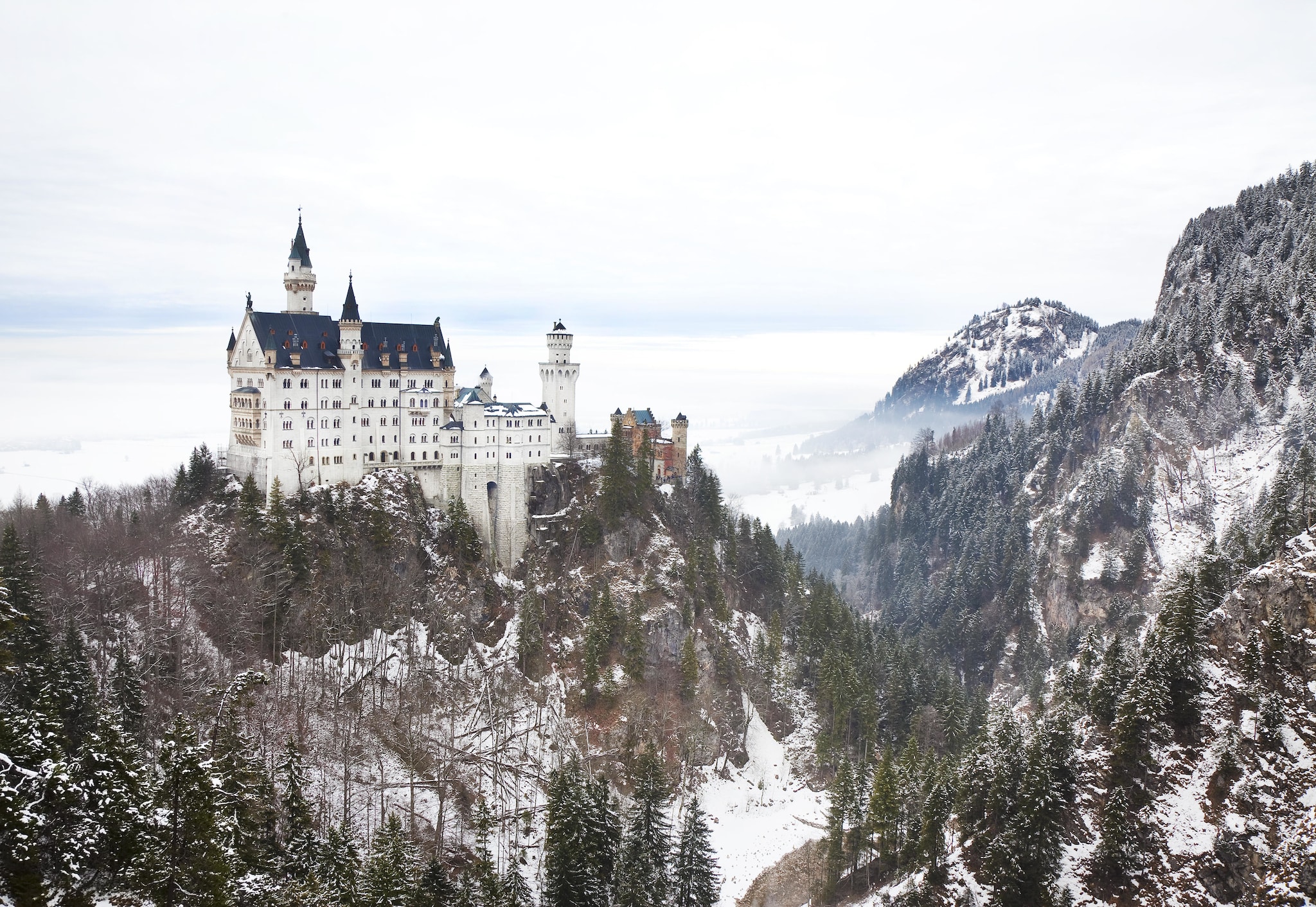 Le château de Neuschwanstein en hiver