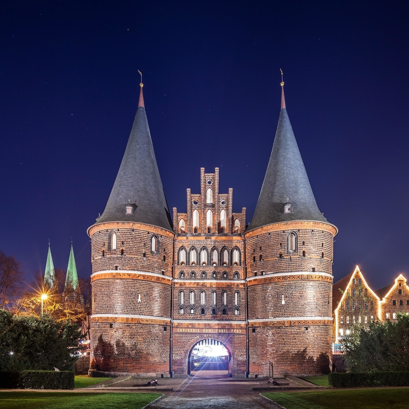 The iconic Holsten Gate in Lübeck