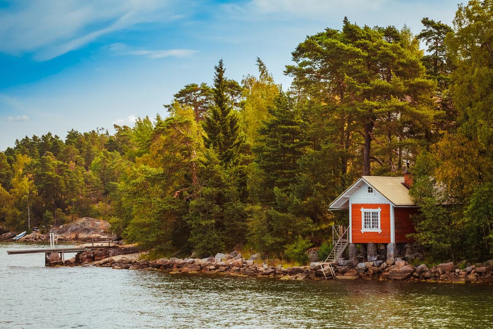 Relax in stile finlandese: sauna nascosta nella foresta