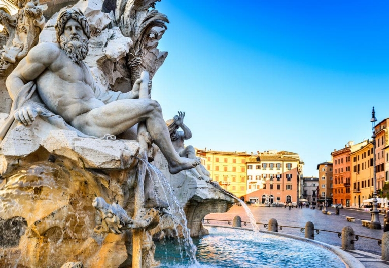 Fountain on Piazza Navona | 24 hours in Rome