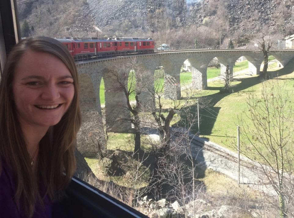 "De route van de Bernina Express is ongetwijfeld de mooiste treinroute in Europa!"