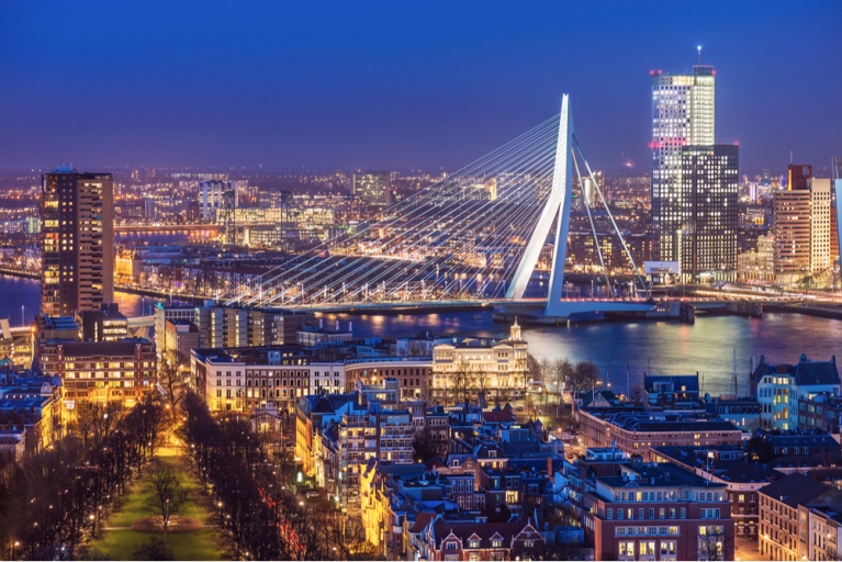Skyline van Rotterdam, Nederland