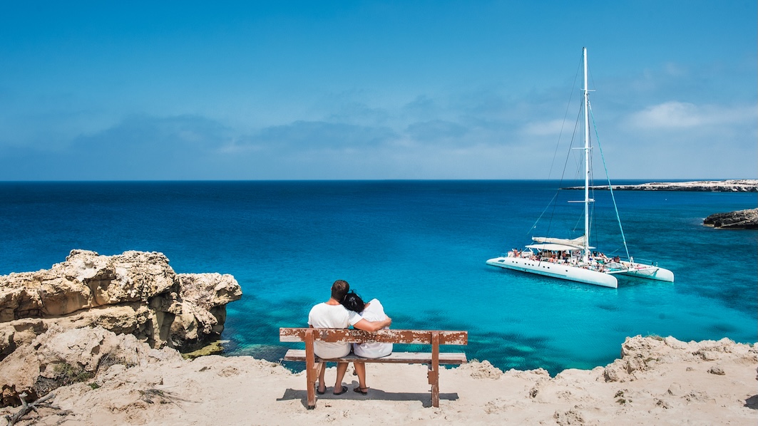 couple looking out to sea