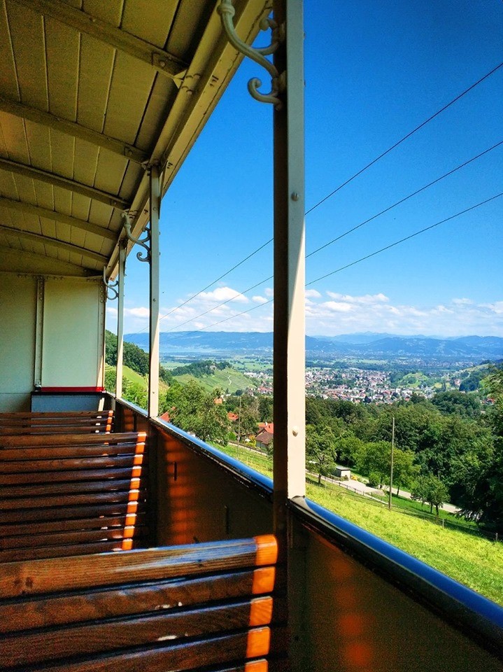 Vagón abierto de la línea de ferrocarril Rorschach-Heiden