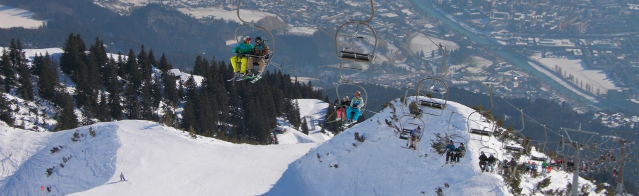 The elevator in a ski resort. Innsbruck, Austria