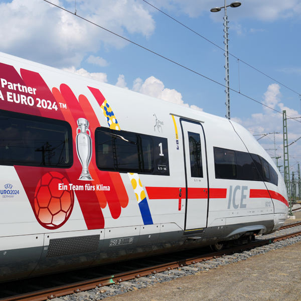 DB train promoting the EURO 2024